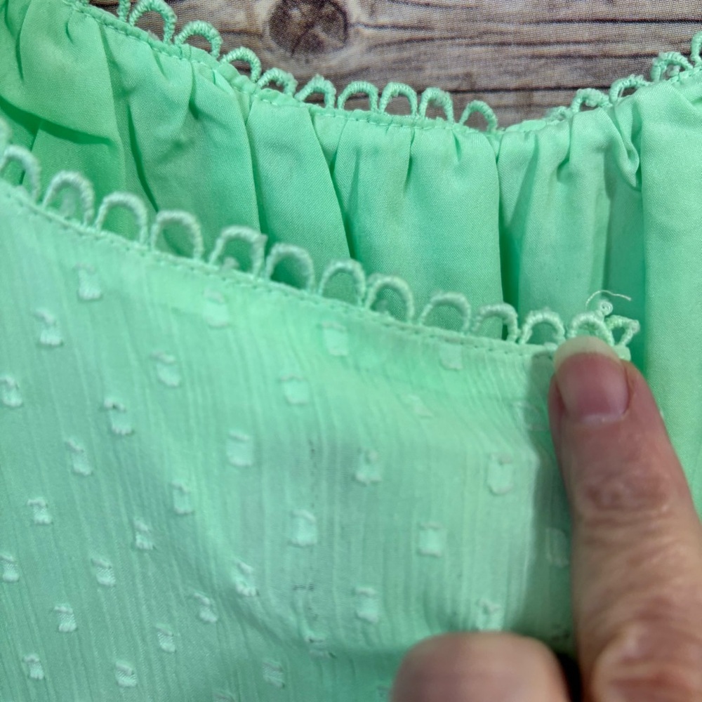 ASOS Curve Mint Green Puff Sleeve Maxi Dress - Picture 6 of 7